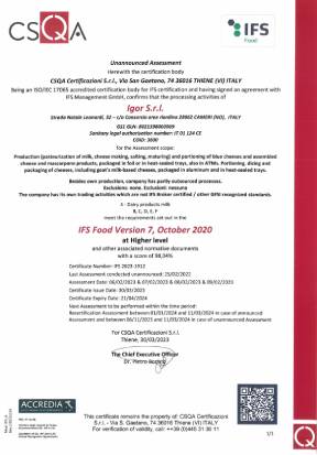 certificazione IFS Food