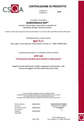 certificazione DTP 122