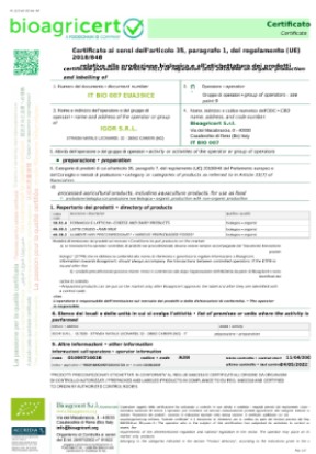 certificato Bioagricert