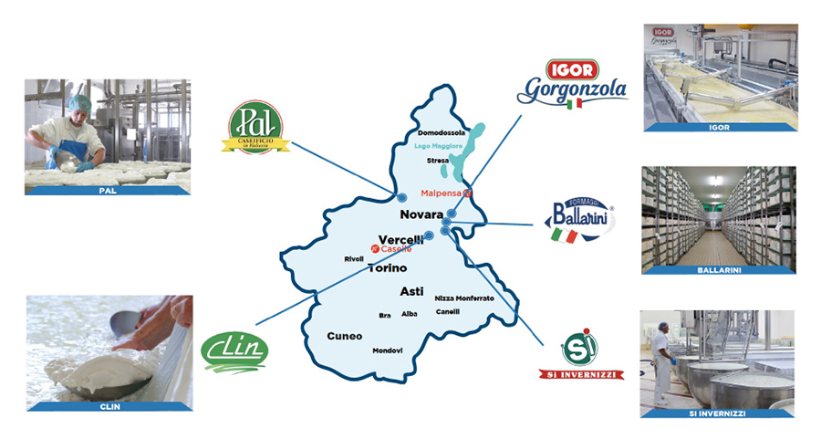 Mappa e siti del Gruppo Igor Gorgonzola