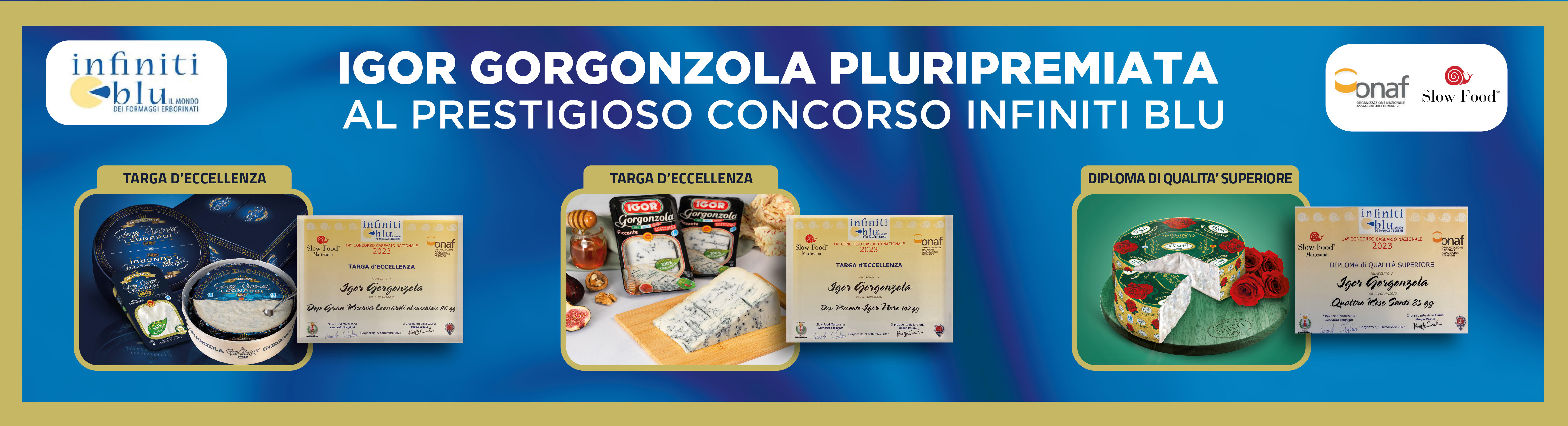 Igor Gorgonzola pluripremiata al concorso Infiniti Blu