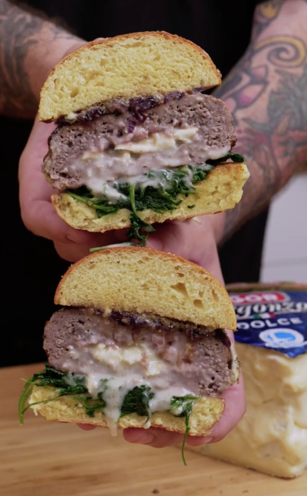 Jucy Lucy with Truffle and Sweet Gorgonzola Igor