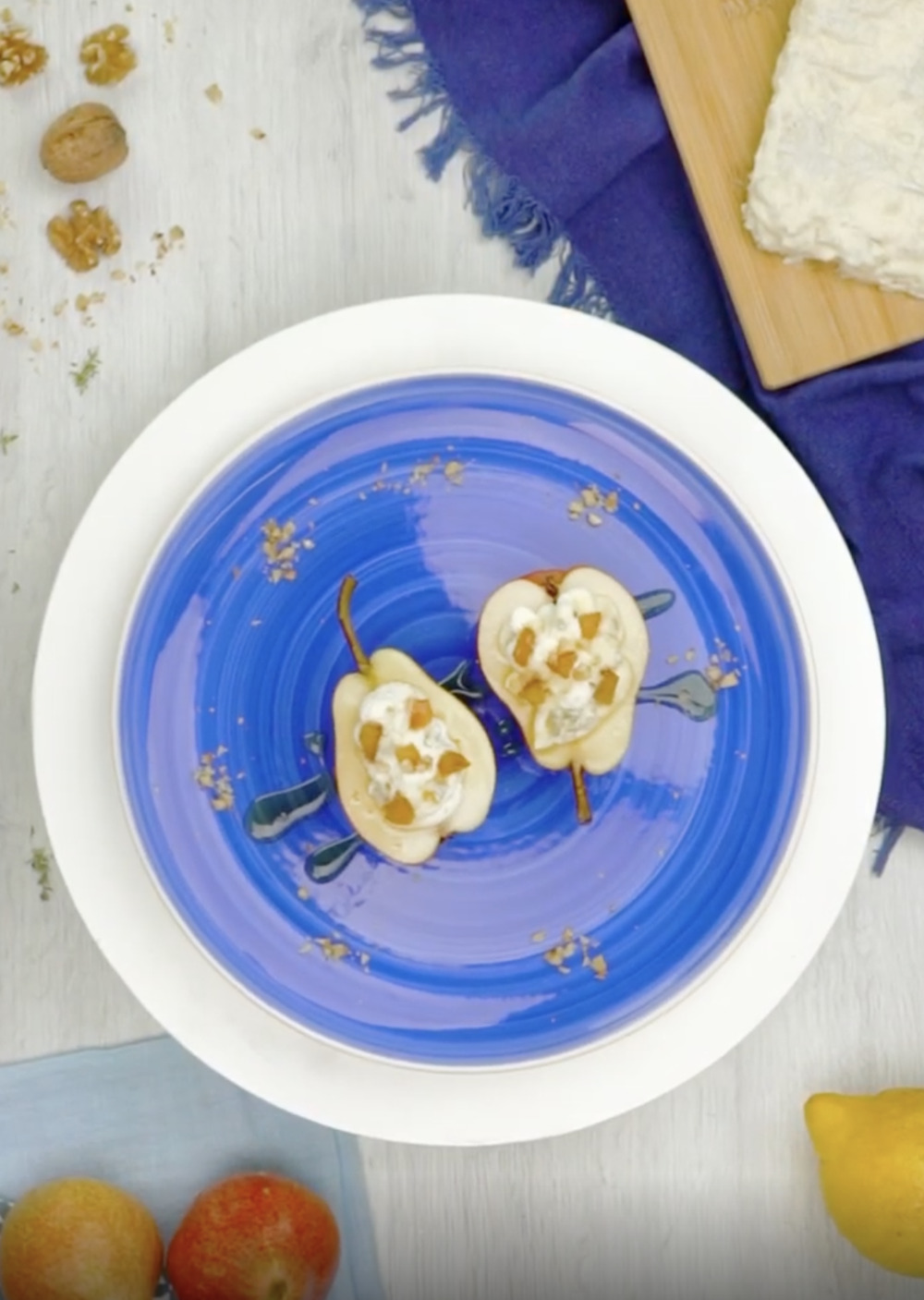 Pear and Gorgonzola semifreddo