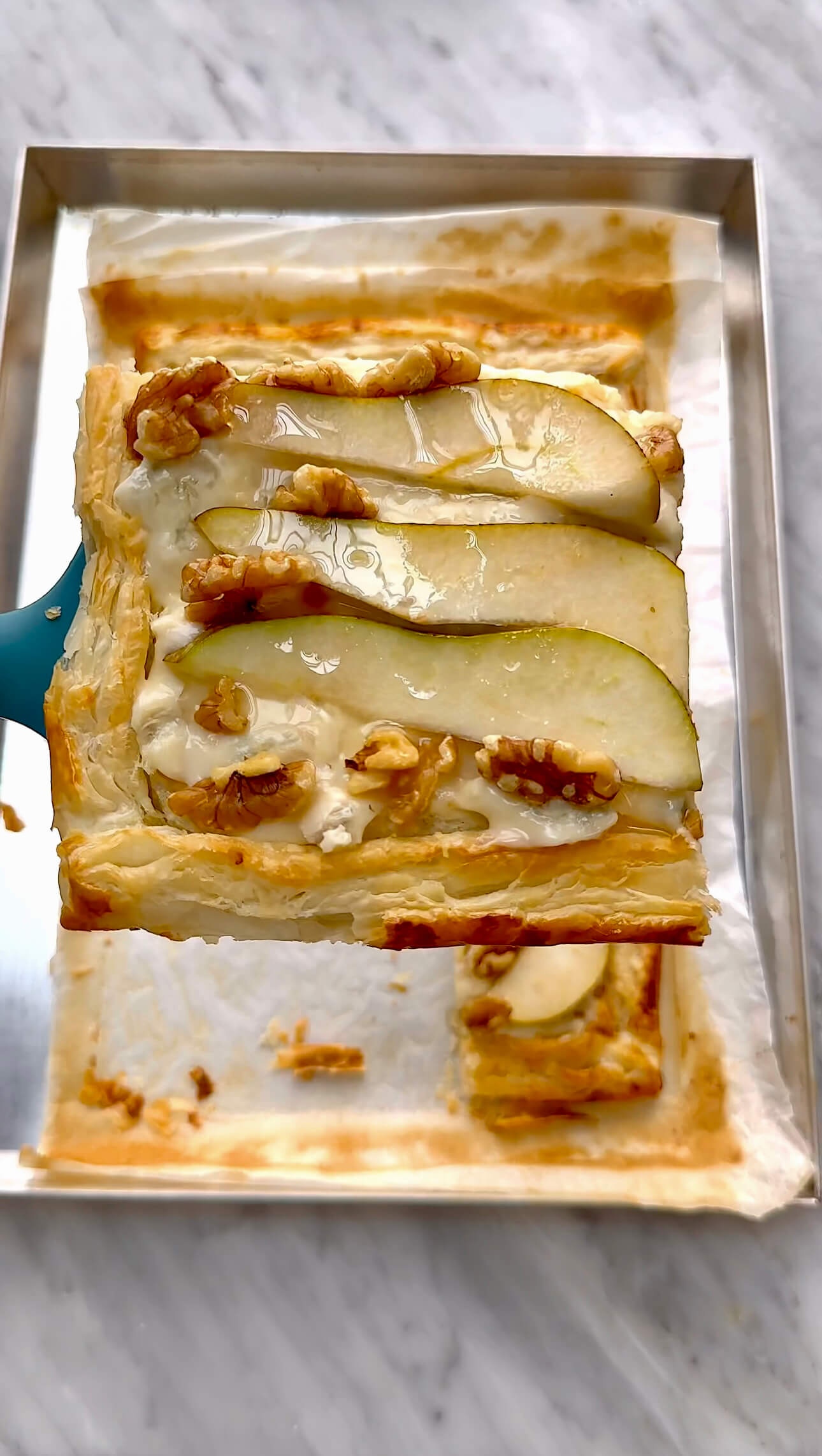 Igor’s Sweet Gorgonzola Puff Pastry, Pears, Walnuts and Honey
