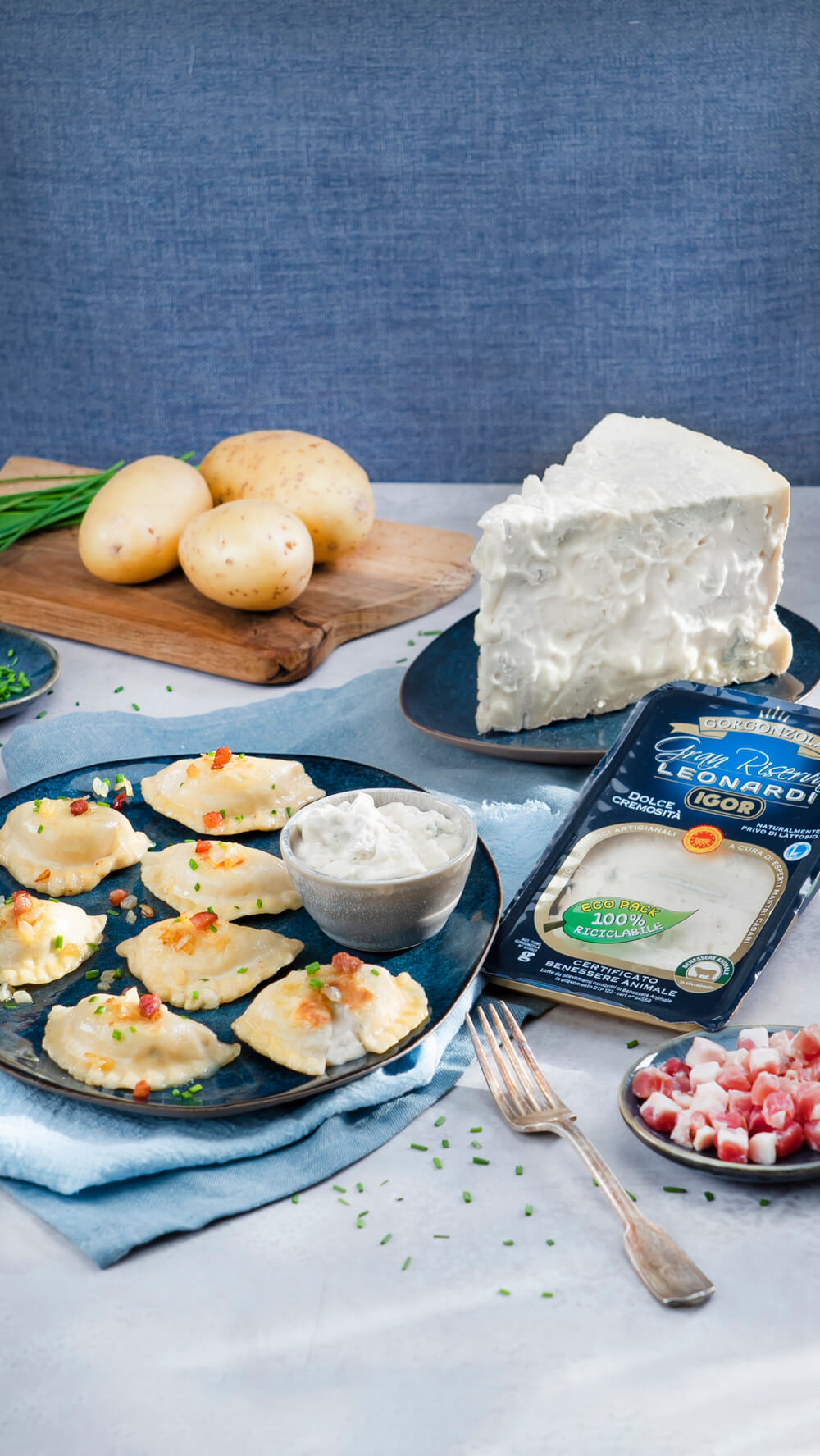 PIEROGI WITH GORGONZOLA