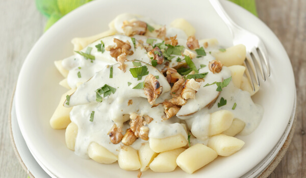 KARTOFFELKLÖßCHEN MIT GORGONZOLA UND BIRNEN