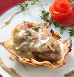 FILETTO DI CINTA SENESE CON GORGONZOLA DOLCE