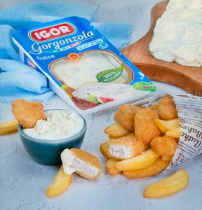 FISH & CHIPS CON CREMA AL GORGONZOLA