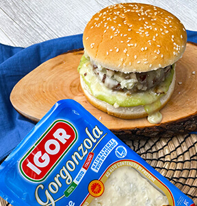 HAMBURGER DI FASSONA CON GORGONZOLA DOLCE IGOR