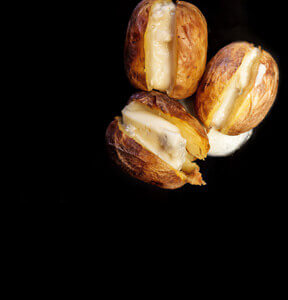 BAKED POTATOES WITH SWEET GORGONZOLA 