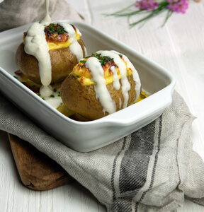 PATATE RIPIENE AL FORNO CON GORGONZOLA DOLCE