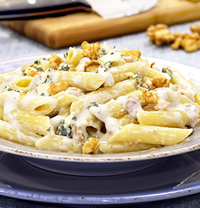 PENNE CROCCANTI AI DUE GORGONZOLA