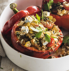 PEPERONI RIPIENI DI RISO E GORGONZOLA