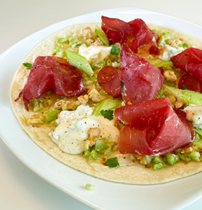 PIADINPIZZA CON BRESAOLA, GORGONZOLA DOLCE E SEDANO