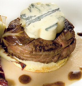 TOURNEDOS DI MANZO CON GORGONZOLA DOLCE