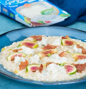 RISOTTO AI FICHI, GORGONZOLA DOLCE E PROSCIUTTO CRUDO