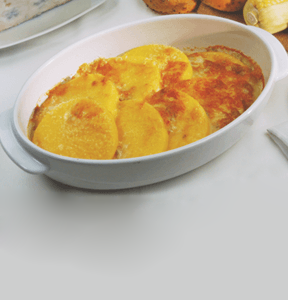 RONDELLE DI POLENTA CON FONDUTA AL GORGONZOLA DOLCE