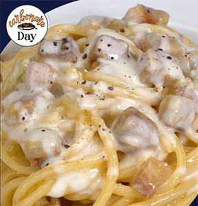 CARBONARA RIVISITATA CON GORGONZOLA GRAN RISERVA LEONARDI