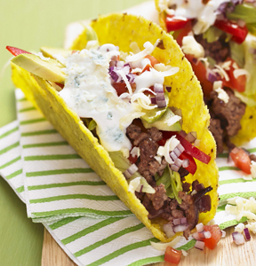 TACOS CON CARNE E GORGONZOLA